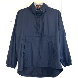 Lauren James Pullover Women’s Size XL Black Windbreaker Half Zip Anorak Hooded